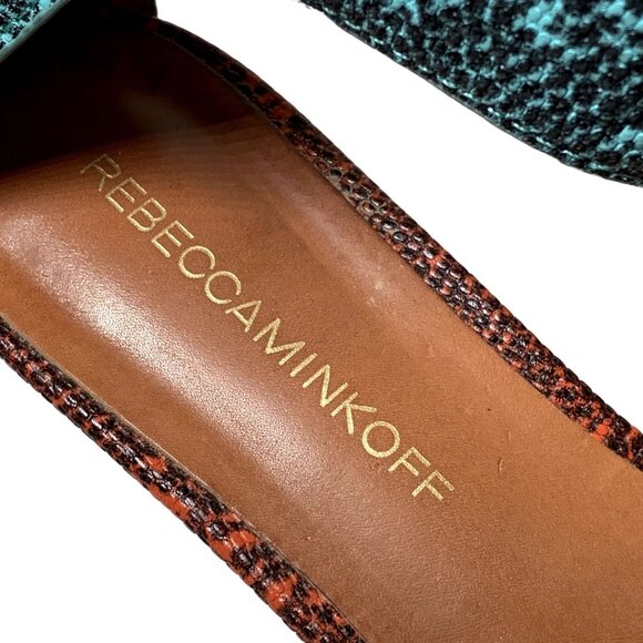 Rebecca Minkoff Sandals Womens 7.5 Wedge Ankle Strap Zip Multicolor Animal Print - Picture 10 of 16